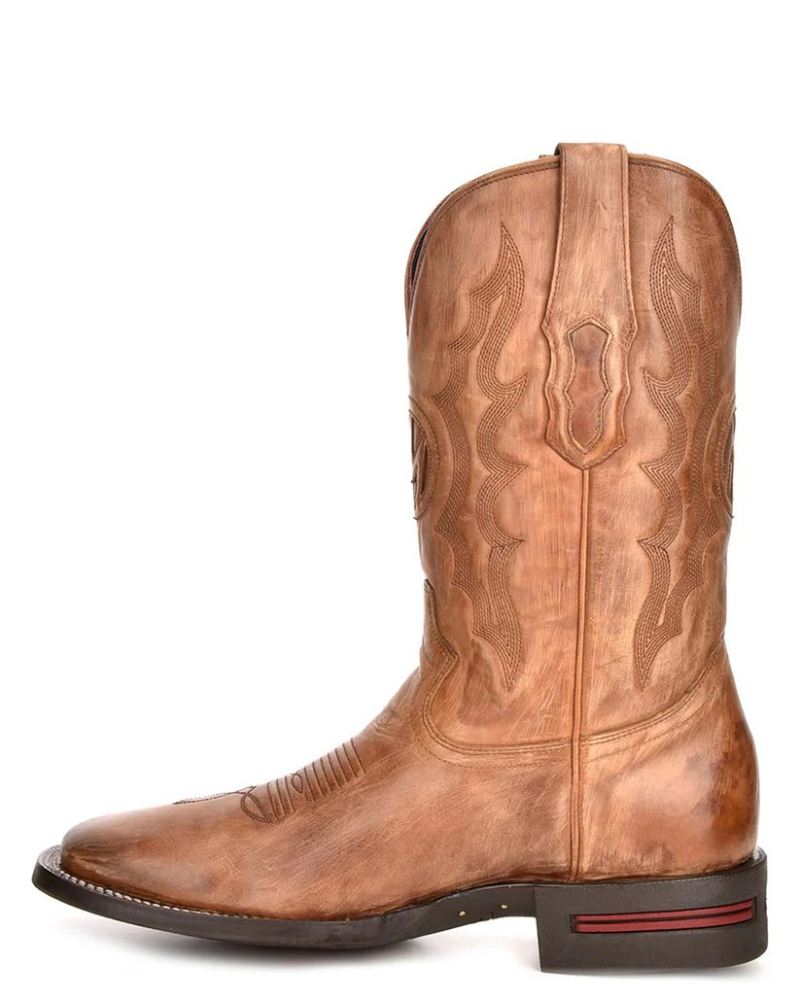 Montana Men's Wesley Western Boots-Honey