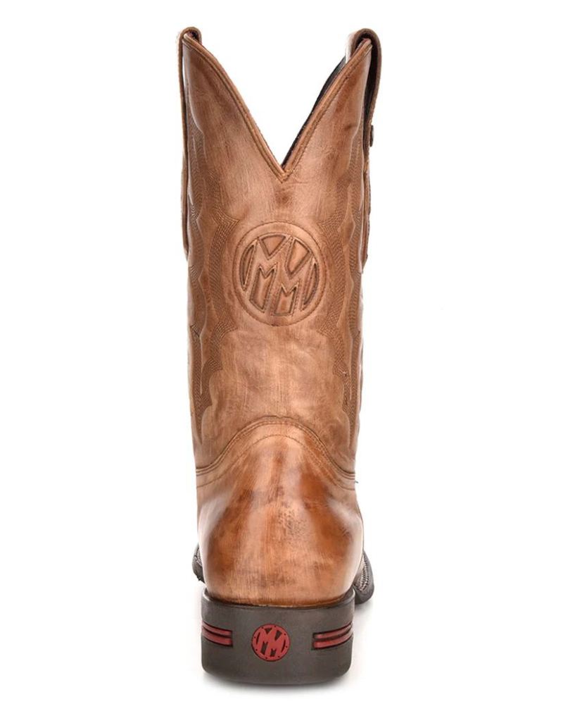 Montana Men's Wesley Western Boots-Honey