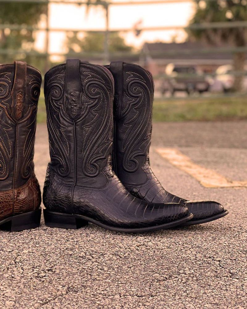 Montana Men's Villa Western Boots-Black